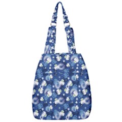 White Flowers Summer Plant Center Zip Backpack by HermanTelo