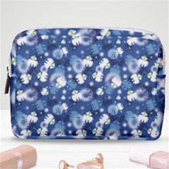 White Flowers Summer Plant Make Up Pouch (medium)