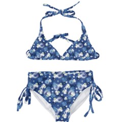 White Flowers Summer Plant Kids  Classic Bikini Set