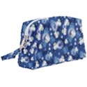 White Flowers Summer Plant Wristlet Pouch Bag (Large) View1