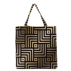 Geometric Pattern   Seamless Luxury Gold Vector Grocery Tote Bag by Sudhe