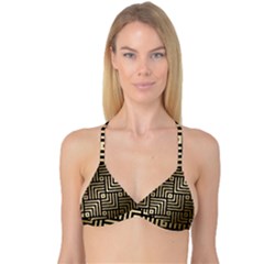 Geometric Pattern   Seamless Luxury Gold Vector Reversible Tri Bikini Top by Sudhe