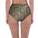 Geometric Pattern   Seamless Luxury Gold Vector Reversible High-Waist Bikini Bottoms View2