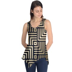 Geometric Pattern   Seamless Luxury Gold Vector Sleeveless Tunic by Sudhe