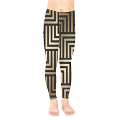 Geometric Pattern   Seamless Luxury Gold Vector Kids  Legging by Sudhe