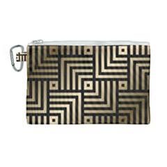 Geometric Pattern   Seamless Luxury Gold Vector Canvas Cosmetic Bag (large) by Sudhe