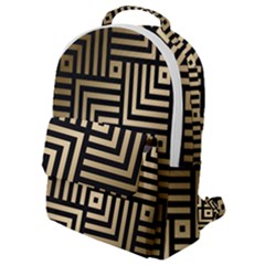 Geometric Pattern   Seamless Luxury Gold Vector Flap Pocket Backpack (small) by Sudhe