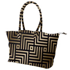 Geometric Pattern   Seamless Luxury Gold Vector Canvas Shoulder Bag by Sudhe