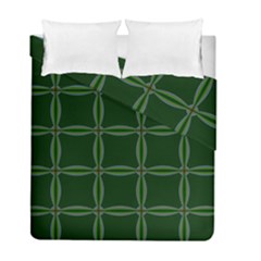 Background Pattern Design Geometric Green Duvet Cover Double Side (full/ Double Size) by Sudhe