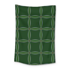 Background Pattern Design Geometric Green Small Tapestry by Sudhe