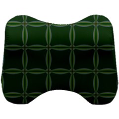 Background Pattern Design Geometric Green Head Support Cushion