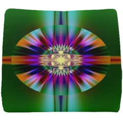 Abstract Art Fractal Creative Green Seat Cushion by Sudhe