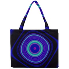 Digital Art Background Pink Blue Mini Tote Bag by Sudhe