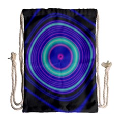 Digital Art Background Pink Blue Drawstring Bag (large) by Sudhe