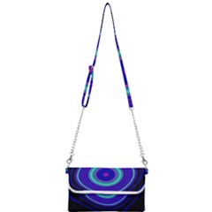 Digital Art Background Pink Blue Mini Crossbody Handbag by Sudhe