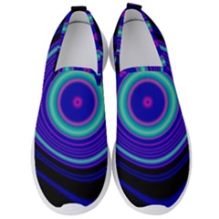 Digital Art Background Pink Blue Men s Slip On Sneakers by Sudhe