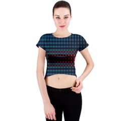 Signal Background Pattern Light Texture Crew Neck Crop Top by Sudhe