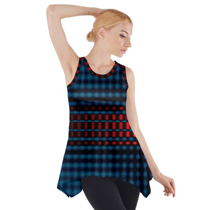 Signal Background Pattern Light Texture Side Drop Tank Tunic