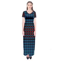 Signal Background Pattern Light Texture Short Sleeve Maxi Dress by Sudhe