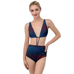 Signal Background Pattern Light Texture Tied Up Two Piece Swimsuit by Sudhe