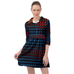 Signal Background Pattern Light Texture Mini Skater Shirt Dress