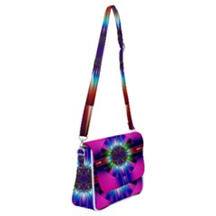 Abstract Art Fractal Creative Pink Shoulder Bag With Back Zipper