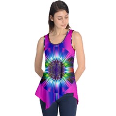 Abstract Art Fractal Creative Pink Sleeveless Tunic by Sudhe