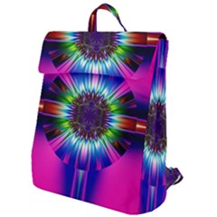 Abstract Art Fractal Creative Pink Flap Top Backpack