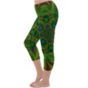 Abstract Background Design Green Capri Winter Leggings  View2