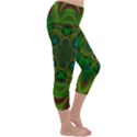 Abstract Background Design Green Capri Winter Leggings  View3