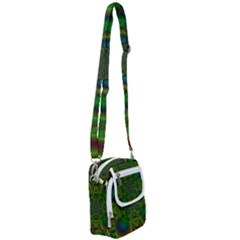 Abstract Background Design Green Shoulder Strap Belt Bag