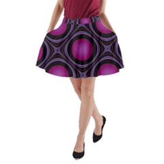 Abstract Background Design Purple A-line Pocket Skirt by Sudhe