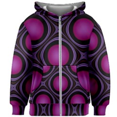 Abstract Background Design Purple Kids  Zipper Hoodie Without Drawstring by Sudhe