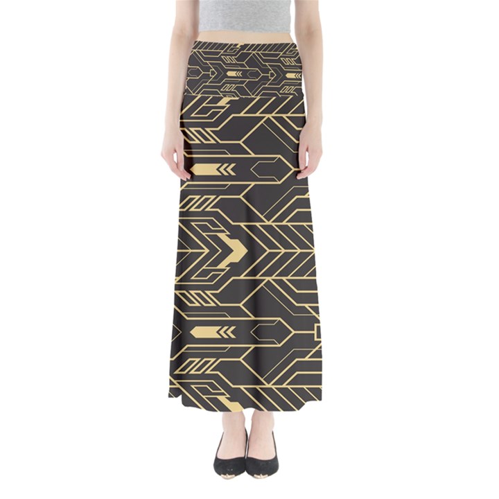 Abstract Art Deco Seamless Pattern Vector Full Length Maxi Skirt