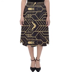 Abstract Art Deco Seamless Pattern Vector Classic Midi Skirt by Sudhe