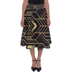 Abstract Art Deco Seamless Pattern Vector Perfect Length Midi Skirt by Sudhe