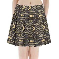 Abstract Art Deco Seamless Pattern Vector Pleated Mini Skirt by Sudhe