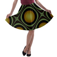 Abstract Background Design A-line Skater Skirt by Sudhe