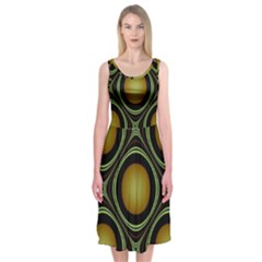 Abstract Background Design Midi Sleeveless Dress by Sudhe