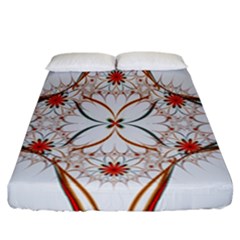 Artwork Fractal Allegory Art Floral Fitted Sheet (california King Size) by Sudhe