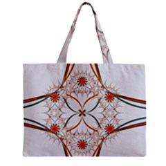 Artwork Fractal Allegory Art Floral Zipper Mini Tote Bag by Sudhe