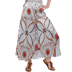 Artwork Fractal Allegory Art Floral Satin Palazzo Pants by Sudhe