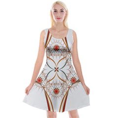 Artwork Fractal Allegory Art Floral Reversible Velvet Sleeveless Dress