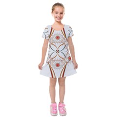 Artwork Fractal Allegory Art Floral Kids  Short Sleeve Velvet Dress