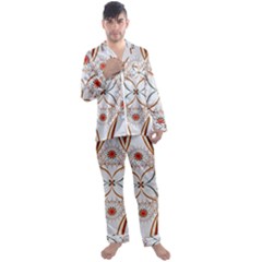 Artwork Fractal Allegory Art Floral Men s Satin Pajamas Long Pants Set by Sudhe