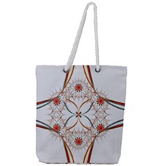 Artwork Fractal Allegory Art Floral Full Print Rope Handle Tote (large) by Sudhe