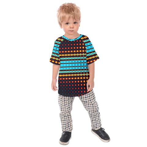 Signal Background Pattern Light Kids  Raglan Tee by Sudhe