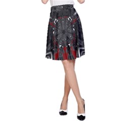 Abstract Artwork Art Fractal A-line Skirt by Sudhe