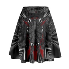 Abstract Artwork Art Fractal High Waist Skirt by Sudhe