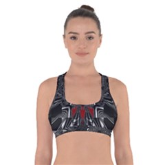 Abstract Artwork Art Fractal Cross Back Sports Bra by Sudhe